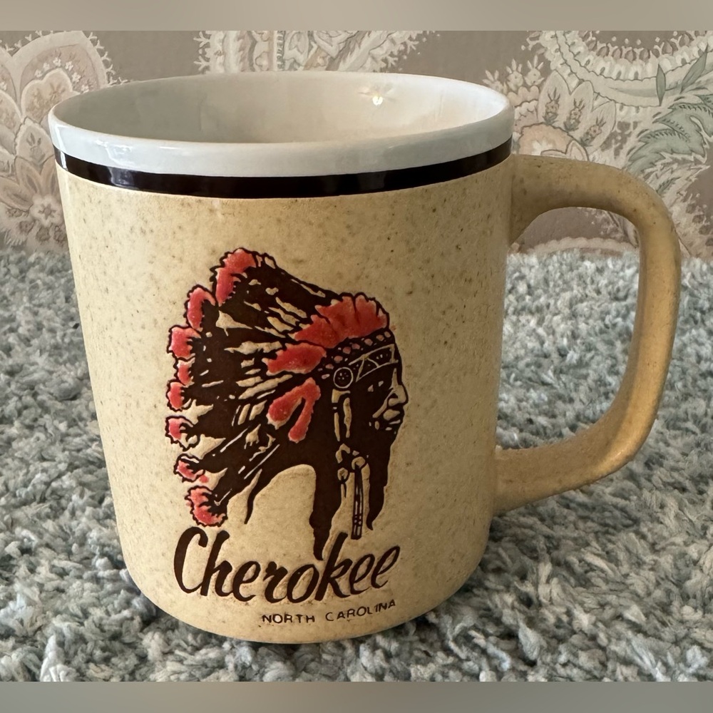 Cherokee North Carolina souvenir mug, 
Vintage